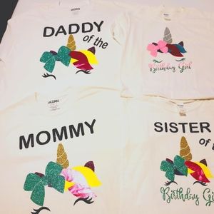 Daddy of the birthday girl vinyl shirt